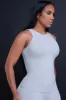 Top Of The Line Cellulite Deleter Sleeveless Ribbed Top - Heather Grey sold by Swankaposh