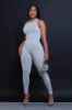 Top Of The Line Cellulite Deleter Sleeveless Ribbed Top - Heather Grey sold by Swankaposh