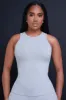 Top Of The Line Cellulite Deleter Sleeveless Ribbed Top - Heather Grey sold by Swankaposh
