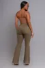Seek Shelter High Rise Pull-On Flared Pants - Olive sold by Swankaposh