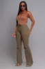 Seek Shelter High Rise Pull-On Flared Pants - Olive sold by Swankaposh