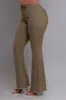 Seek Shelter High Rise Pull-On Flared Pants - Olive sold by Swankaposh