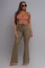 Seek Shelter High Rise Pull-On Flared Pants - Olive sold by Swankaposh