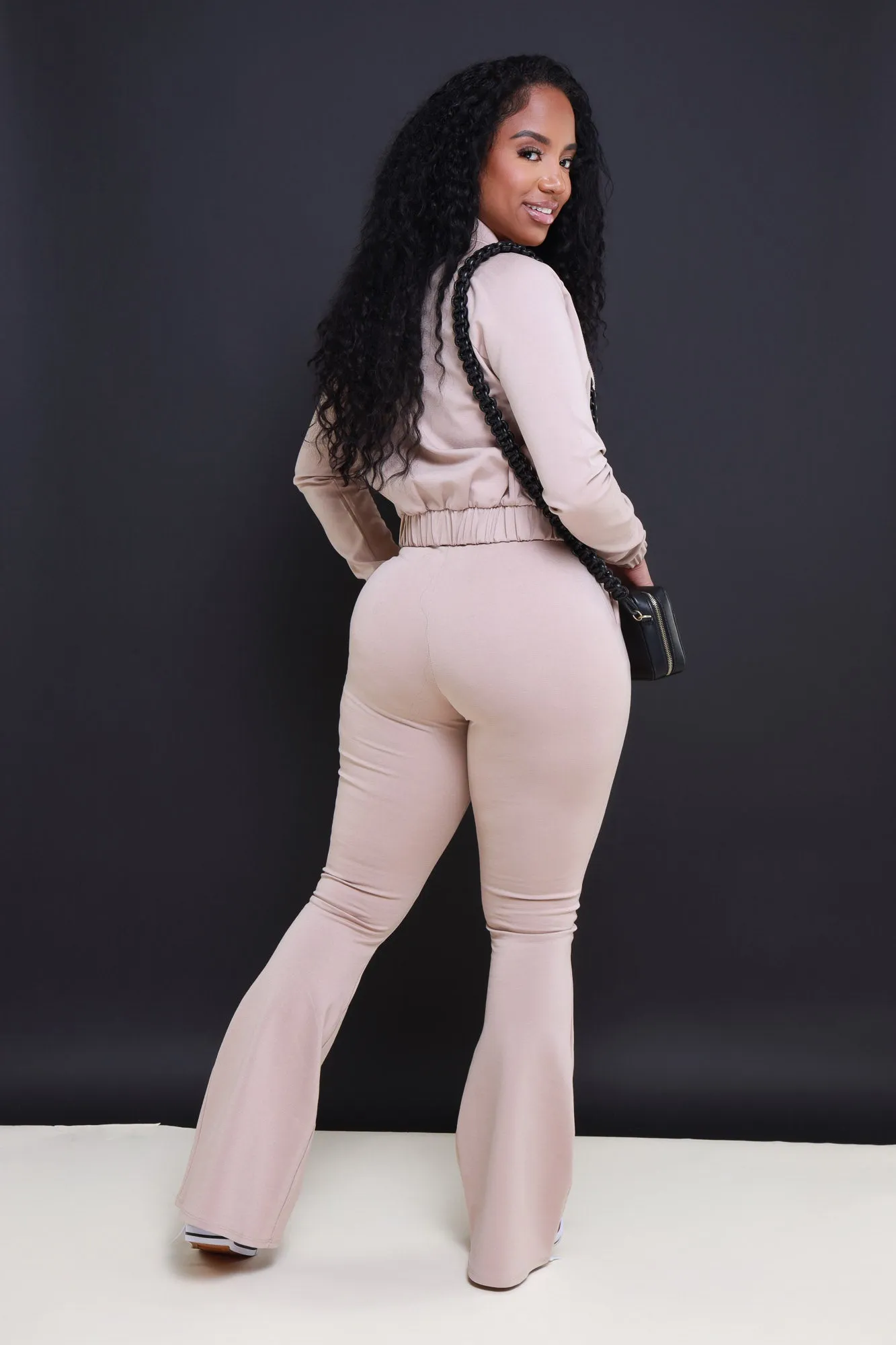 Ready Set Go Flare Tracksuit Set - Tan sold by Swankaposh product image thumbnail 3