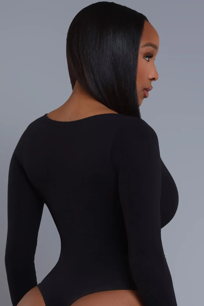Real Feel Square Neck Bodysuit - Black No.283 NKDS sold by Swankaposh product image thumbnail 2