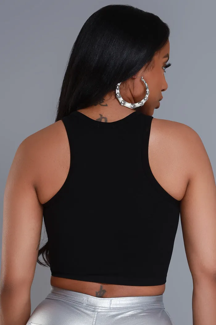 Another Chance Cropped Tank Top - Black sold by Swankaposh product image thumbnail 3