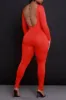 Big Reveal Open Back Jumpsuit - Red sold by Swankaposh