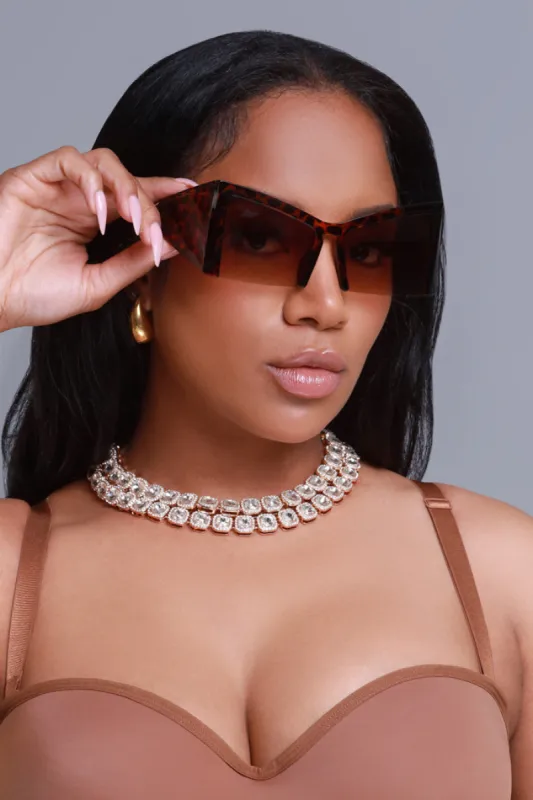 Stay Sharp Retro Cat Eye Sunglasses - Brown Print sold by Swankaposh