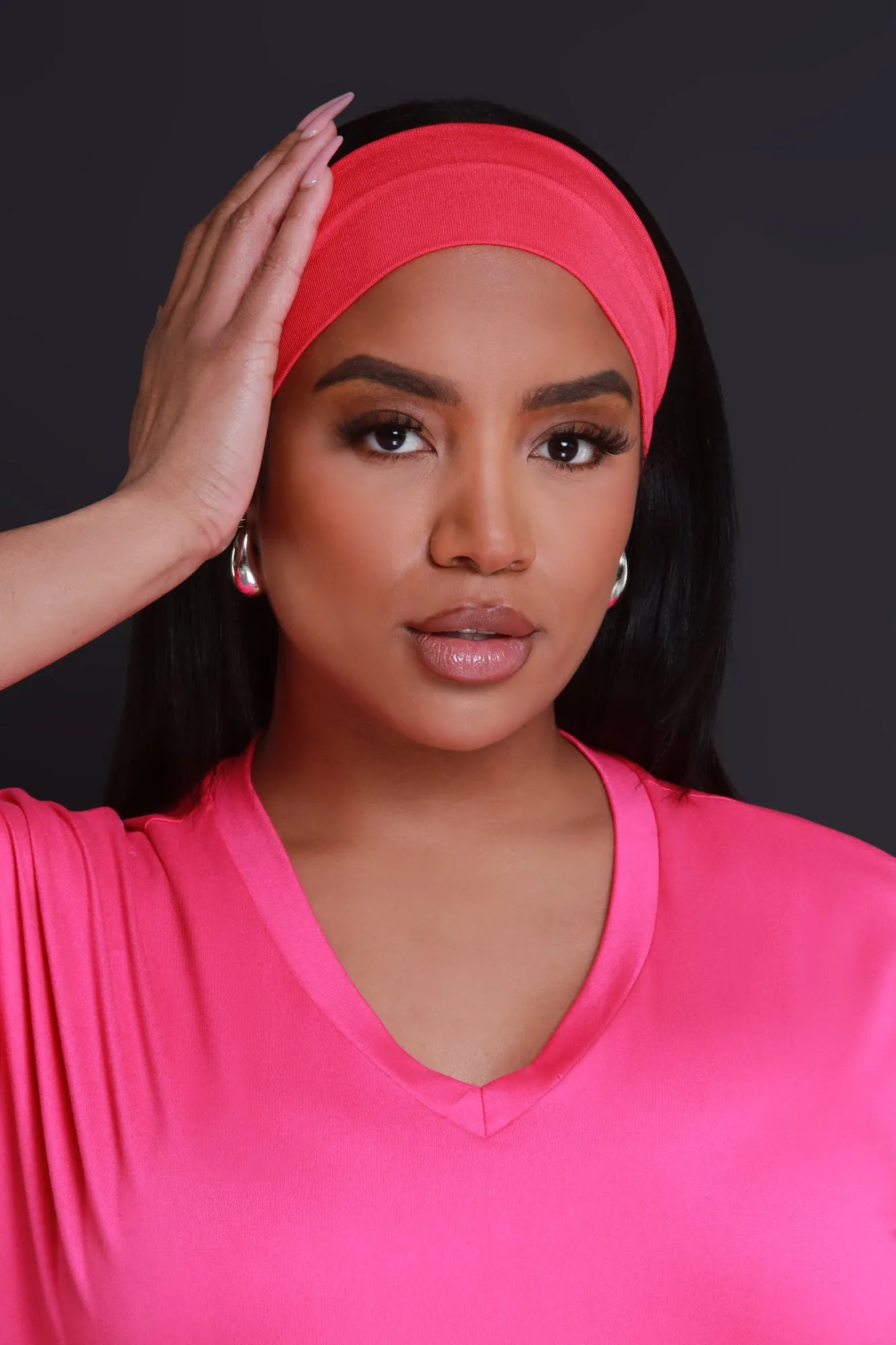 Felt Cute Stretchy Headband - Pink sold by Swankaposh product image thumbnail 2