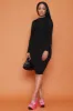 Just Me Double Layered Bodycon Midi Dress - Black sold by Swankaposh