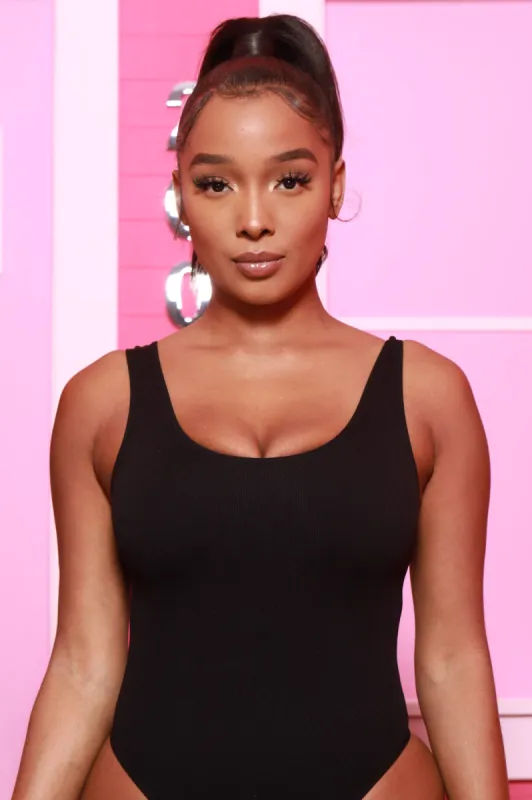 Dull Ribbed Seamless Bodysuit - Black sold by Swankaposh