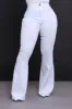 Super Swank High Rise Flare Stretchy Jeans - White sold by Swankaposh