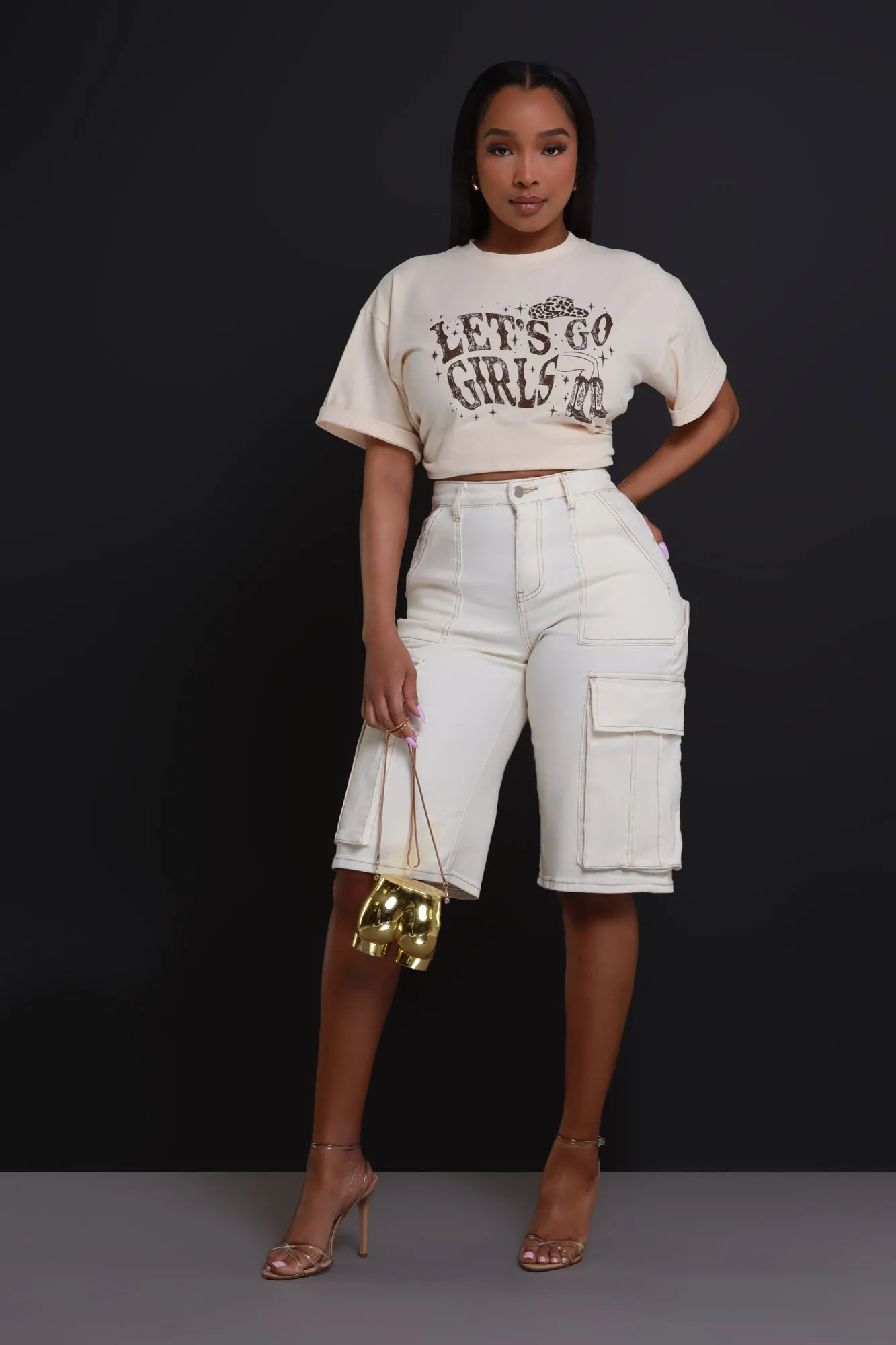 Let's Go Girls Graphic T-Shirt - Cream sold by Swankaposh product image thumbnail 2