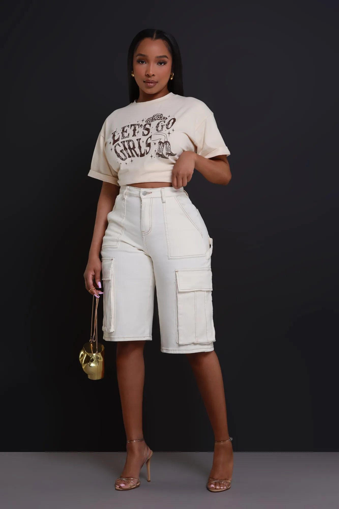 Let's Go Girls Graphic T-Shirt - Cream sold by Swankaposh product image thumbnail 4