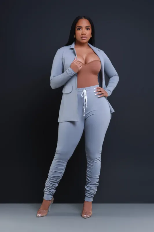 Now Or Never Ruched Leggings - Smoke sold by Swankaposh