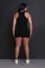 Front Row NUW Ribbed Mini Dress - Black sold by Swankaposh