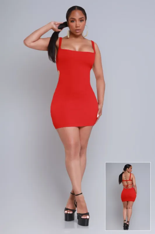 Picture Perfect Strappy Mini Dress - Red sold by Swankaposh