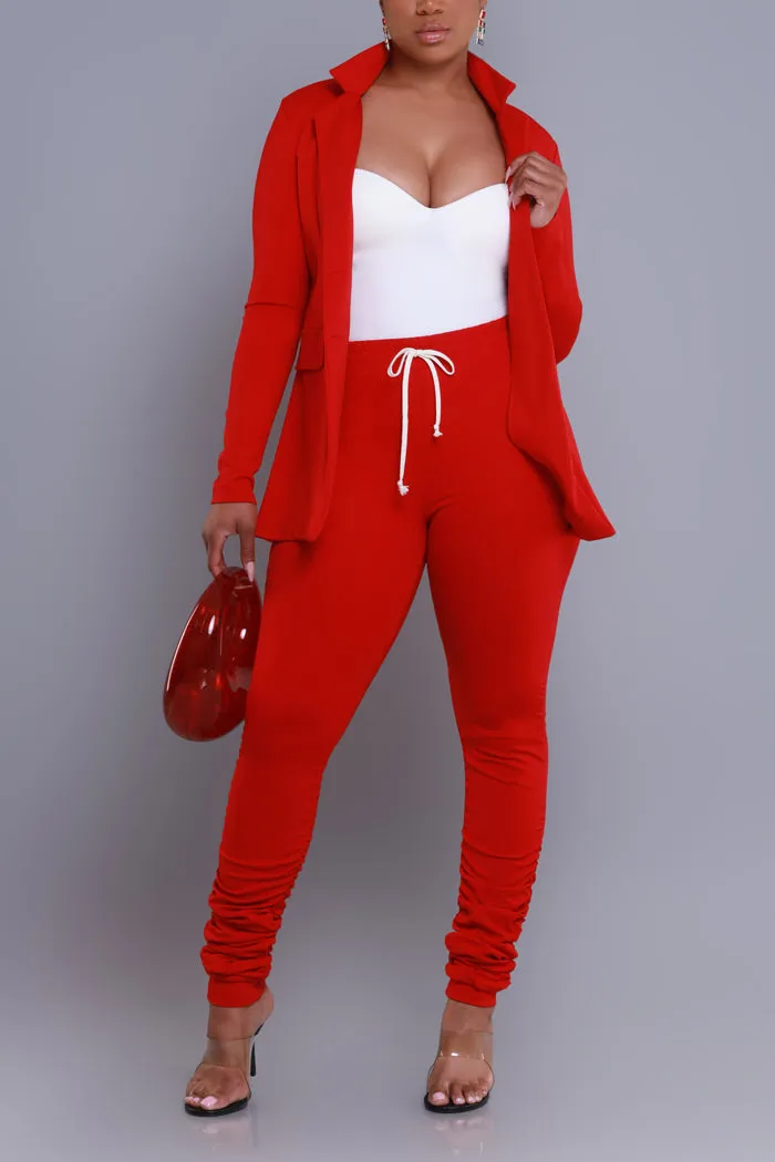 Now Or Never Ruched Leggings - Red sold by Swankaposh product image thumbnail 5