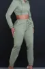 Walk Away Cropped Jogger Set - Olive sold by Swankaposh