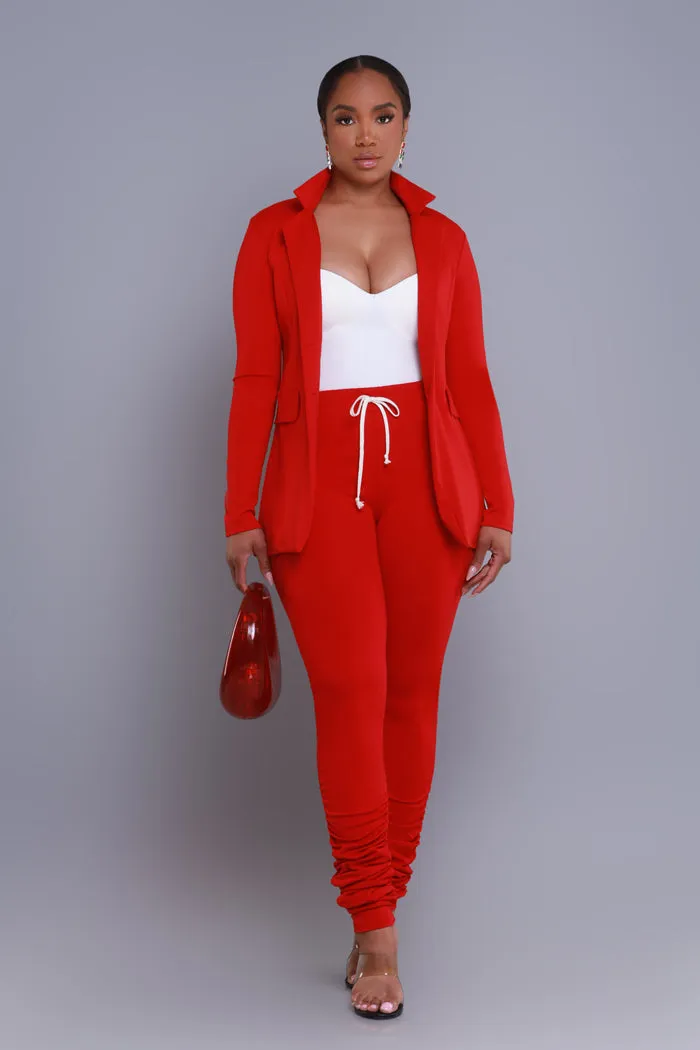 Now Or Never Ruched Leggings - Red sold by Swankaposh product image thumbnail 4