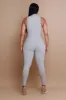 Call Back High Neck Cellulite Deleter Jumpsuit - Grey sold by Swankaposh