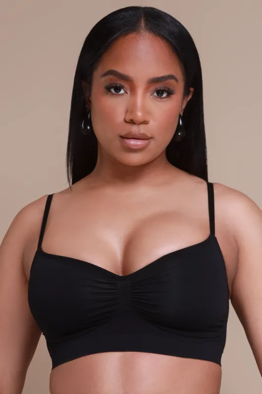 Feel It Sculpting Bralette - Black No.116 sold by Swankaposh