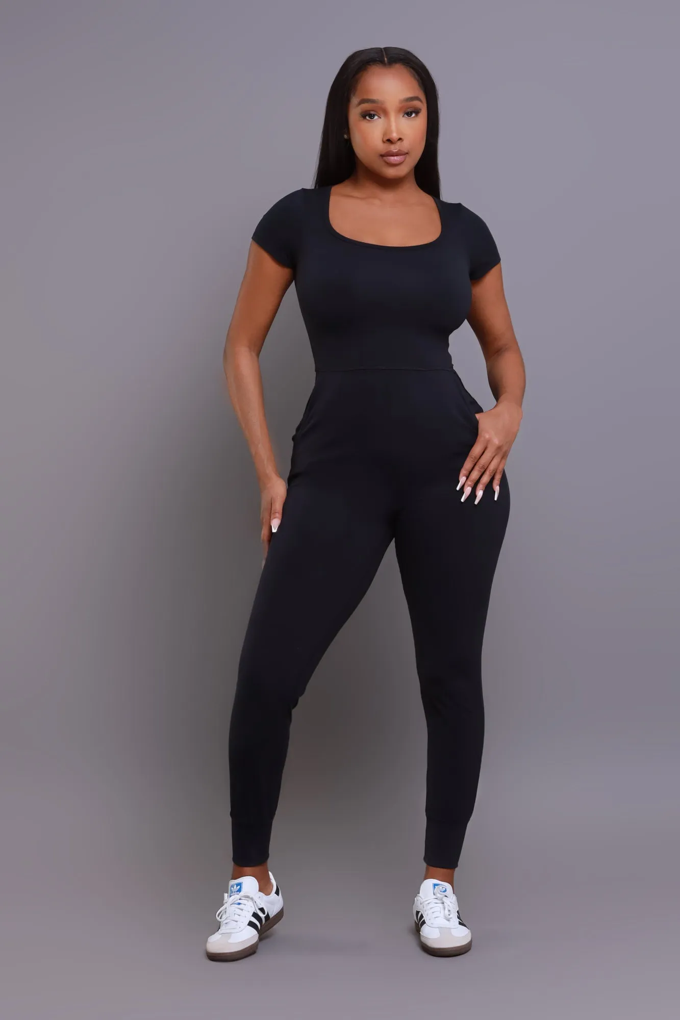 No Gravity NUW Activewear Jumpsuit - Black sold by Swankaposh