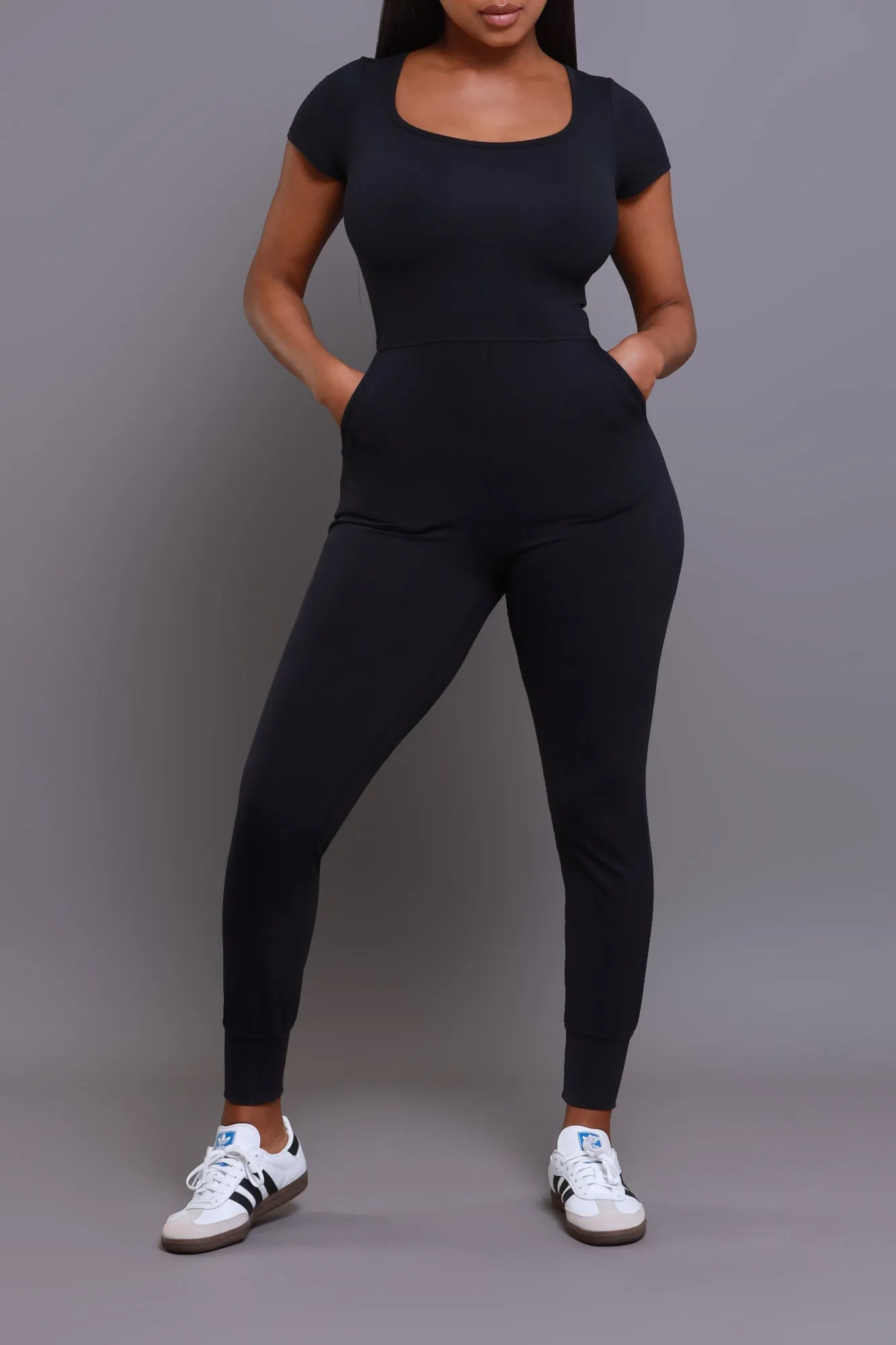 No Gravity NUW Activewear Jumpsuit - Black sold by Swankaposh product image thumbnail 4