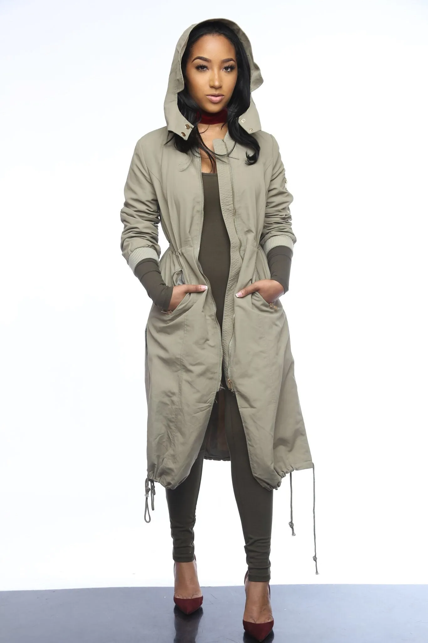Not Your Average Bomber Parka - Light Olive sold by Swankaposh product image thumbnail 5