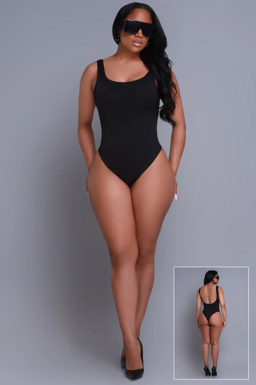 Second Skin Sculpting Sleeveless Bodysuit - Black sold by Swankaposh