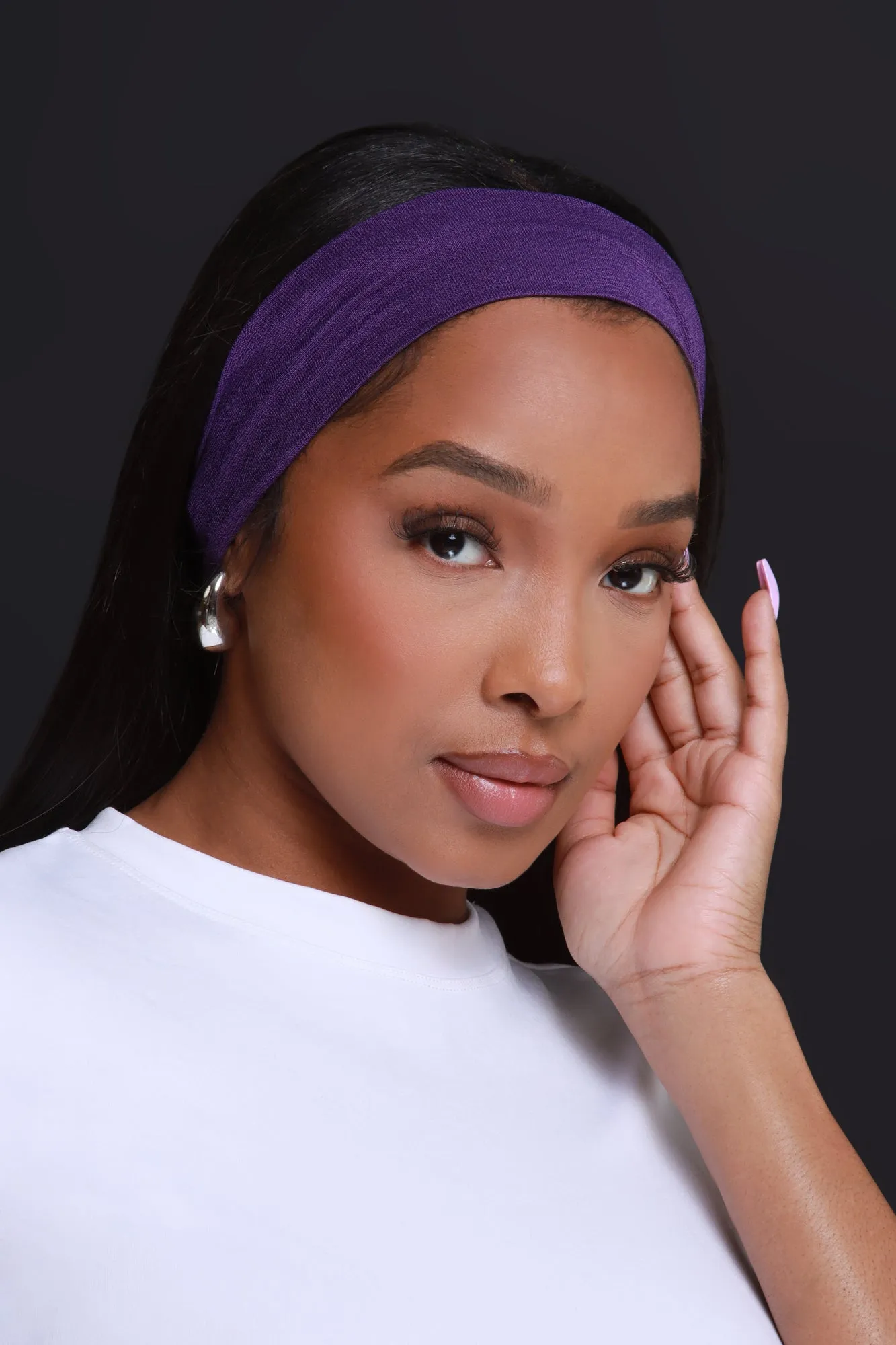 Felt Cute Stretchy Headband - Purple sold by Swankaposh