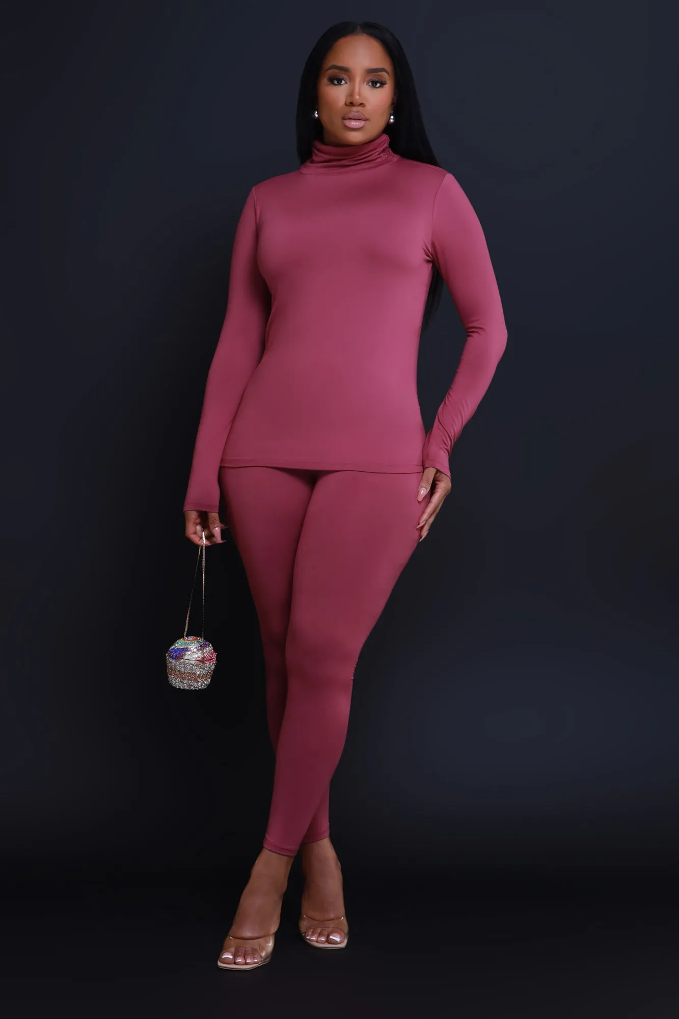 Record Timing Legging Set - Eggplant sold by Swankaposh