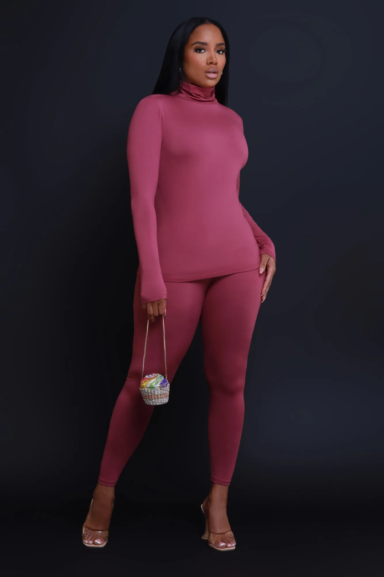 Record Timing Legging Set - Eggplant sold by Swankaposh product image thumbnail 2