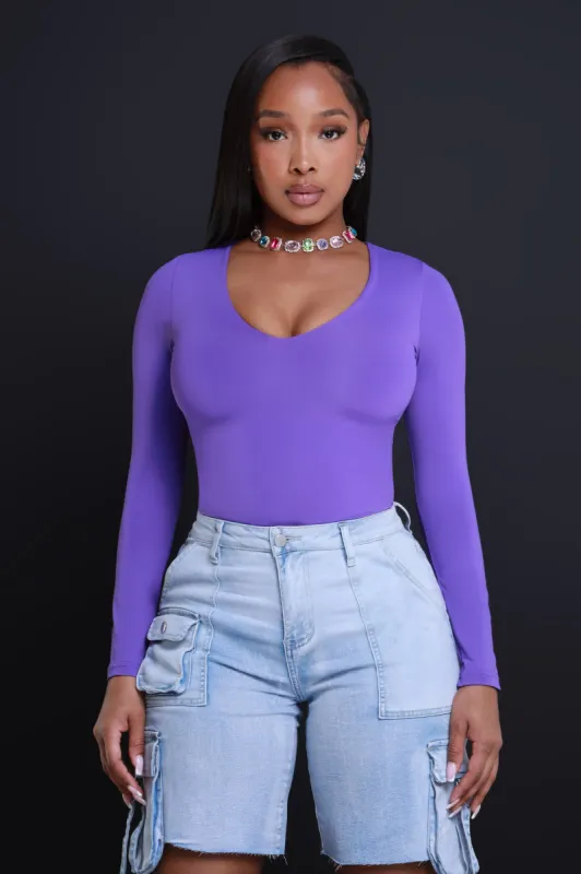 Count Me In Long Sleeve Top - Purple sold by Swankaposh