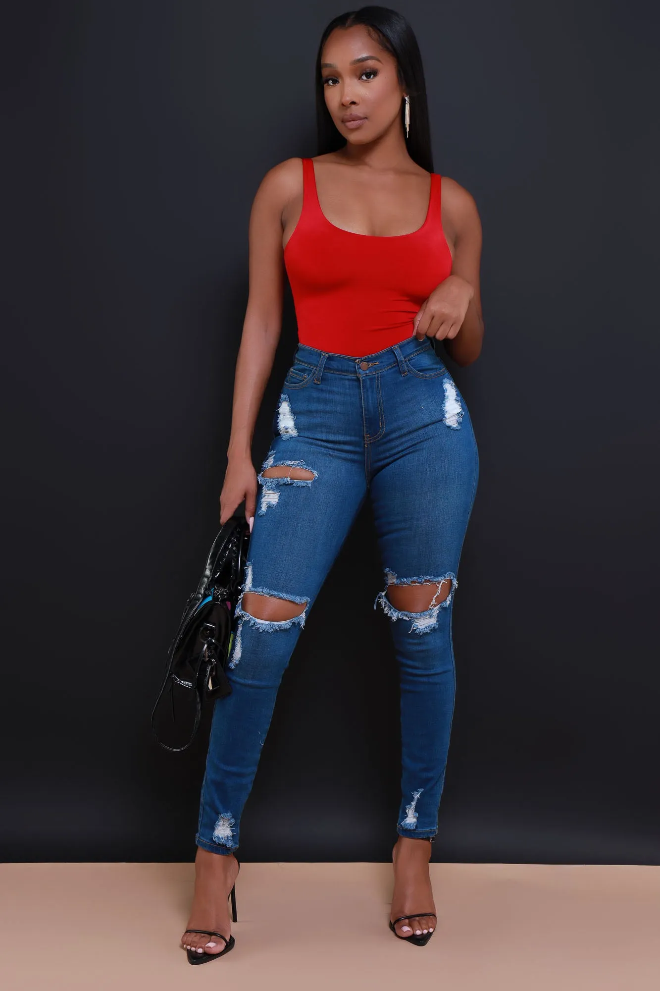 Invest Simple Shaping Tank Bodysuit - Burgundy sold by Swankaposh product image thumbnail 4