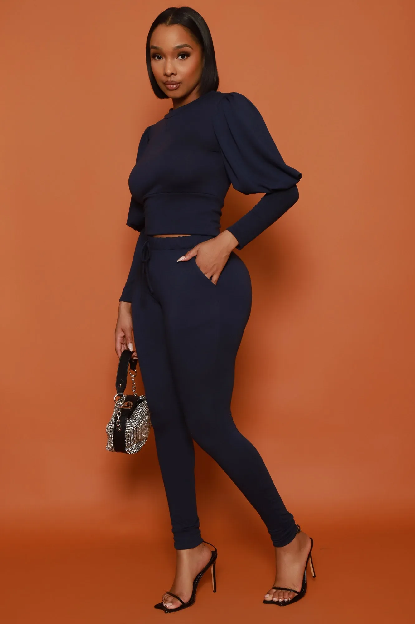 Diary Power Sleeve Jogger Set - Navy sold by Swankaposh product image thumbnail 4