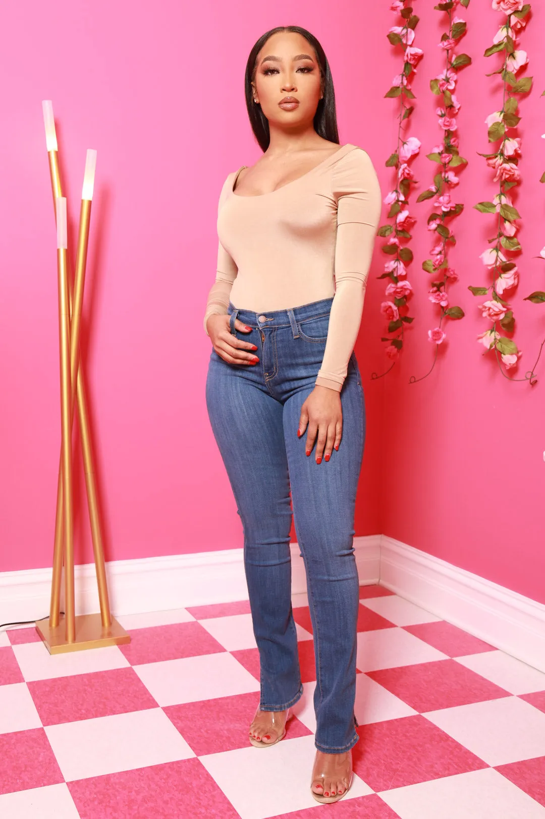 Lodge Simple Full Shaping Bodysuit - Khaki sold by Swankaposh product image thumbnail 4