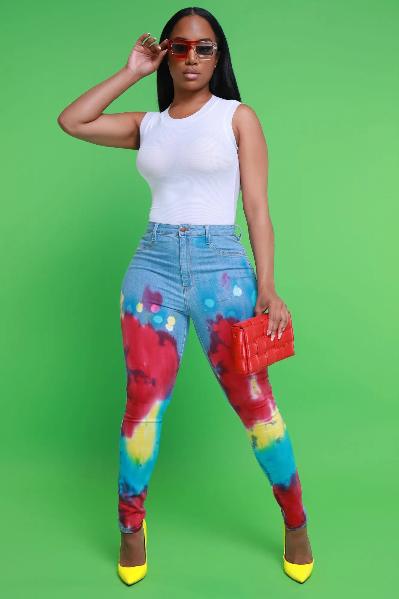 Second Look Sleeveless Mesh Bodysuit - White sold by Swankaposh product image thumbnail 4