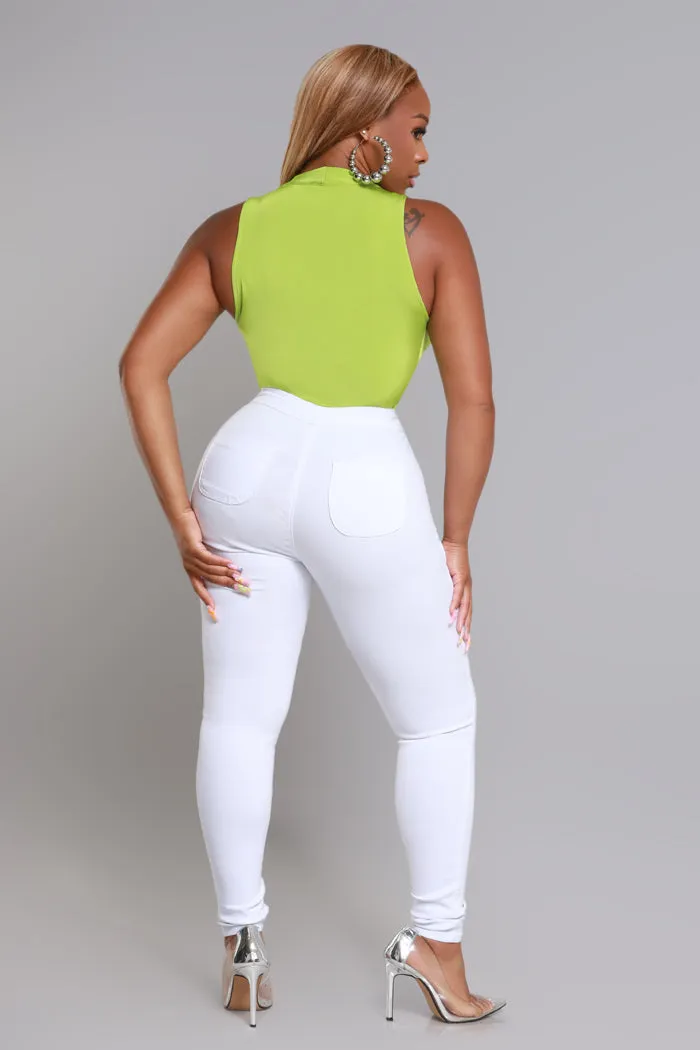 Go There Sleeveless Tie-Up Crop Top - Lime Green sold by Swankaposh product image thumbnail 2