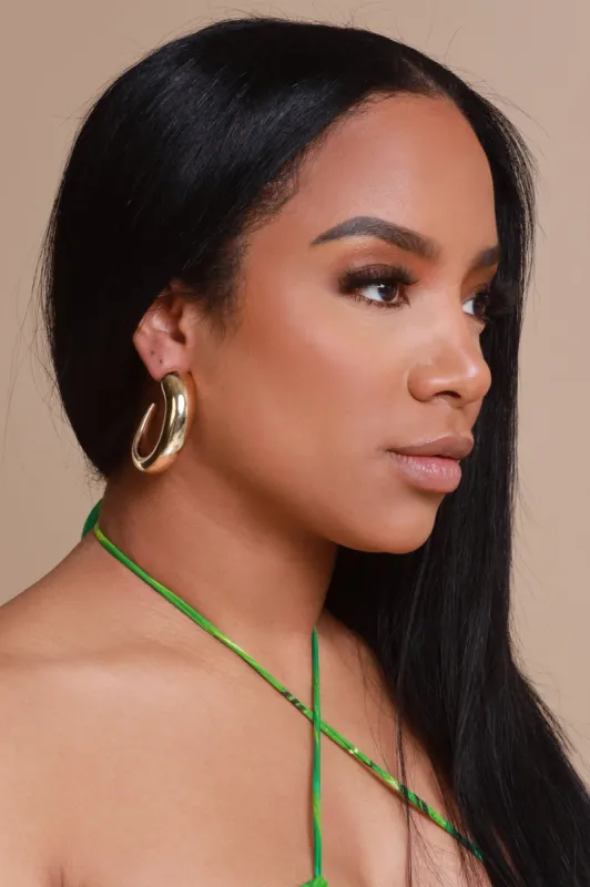 All That Jazz Half Hoop Earrings - Gold sold by Swankaposh