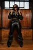 What's The Plan Faux Leather Baggy Wide Legs Pants - Black sold by Swankaposh
