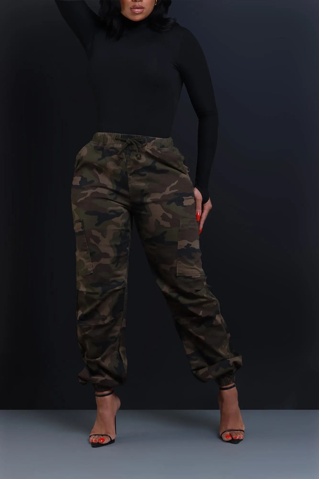 Close Ranks Camouflage Cargo Joggers - Olive sold by Swankaposh product image thumbnail 5