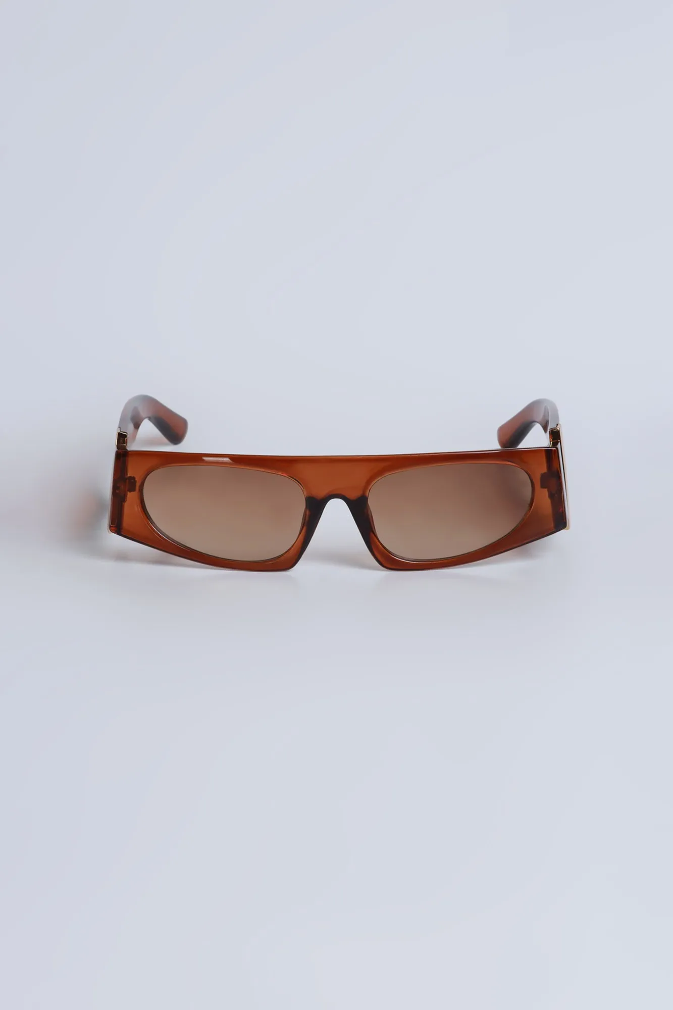 Look This Way Broad Frame Sunglasses - Brown sold by Swankaposh product image thumbnail 4
