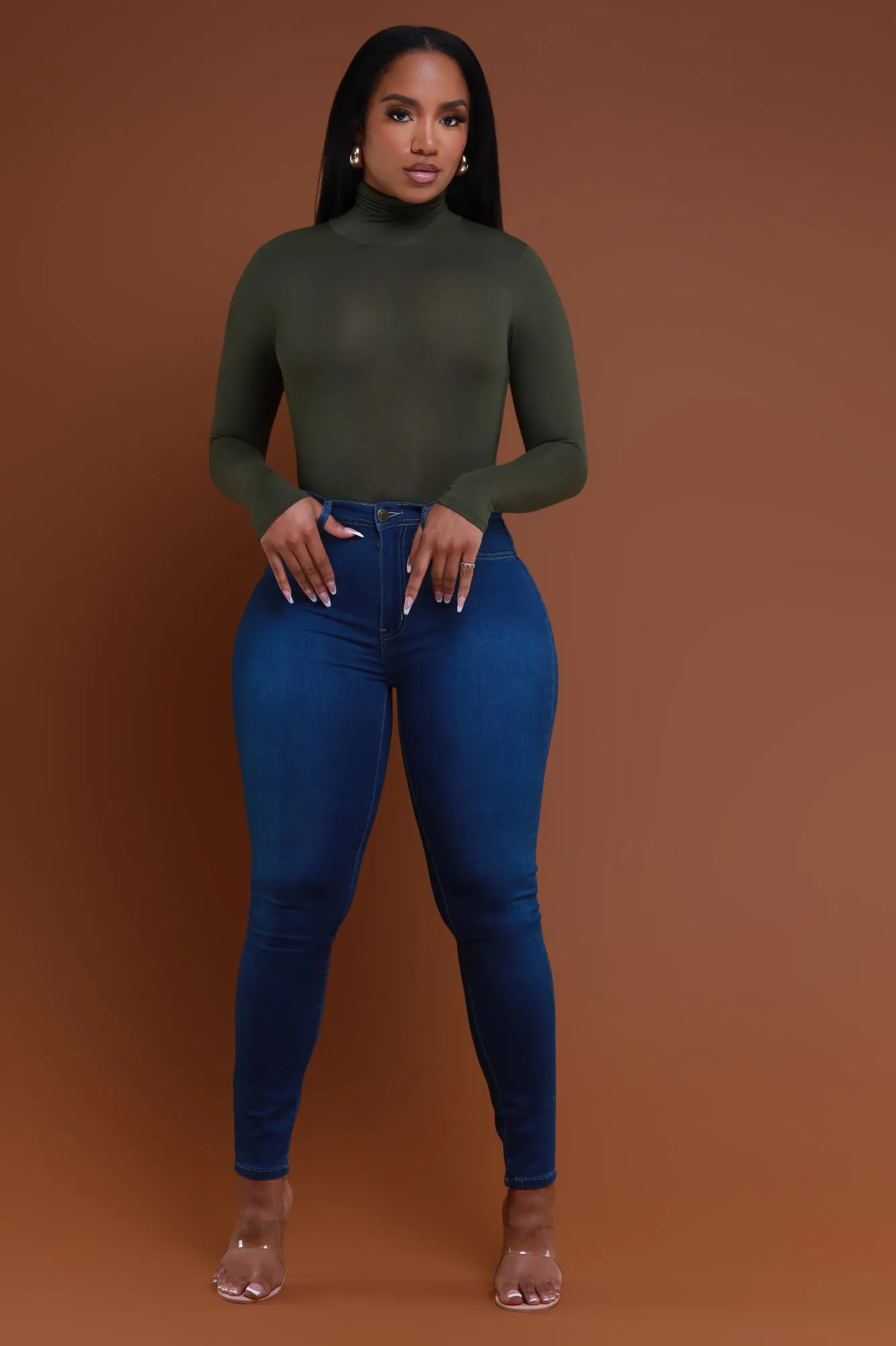 Story High Waist Super Stretch Jeans - Medium Wash sold by Swankaposh product image thumbnail 3