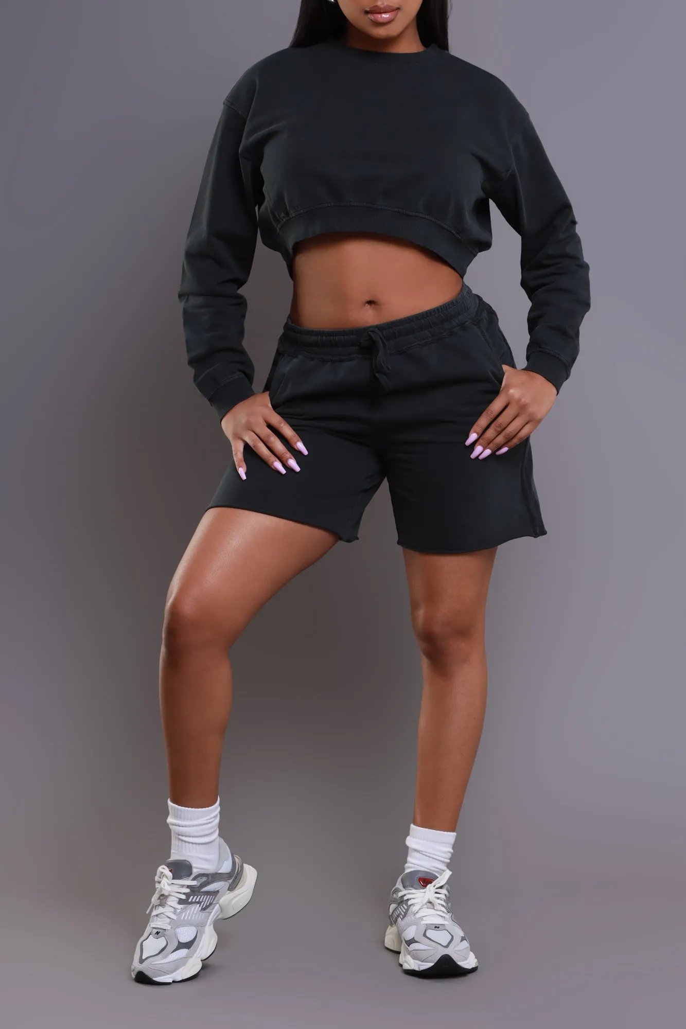 Head Rush NUW Cropped Sweatshirt - Black sold by Swankaposh product image thumbnail 5