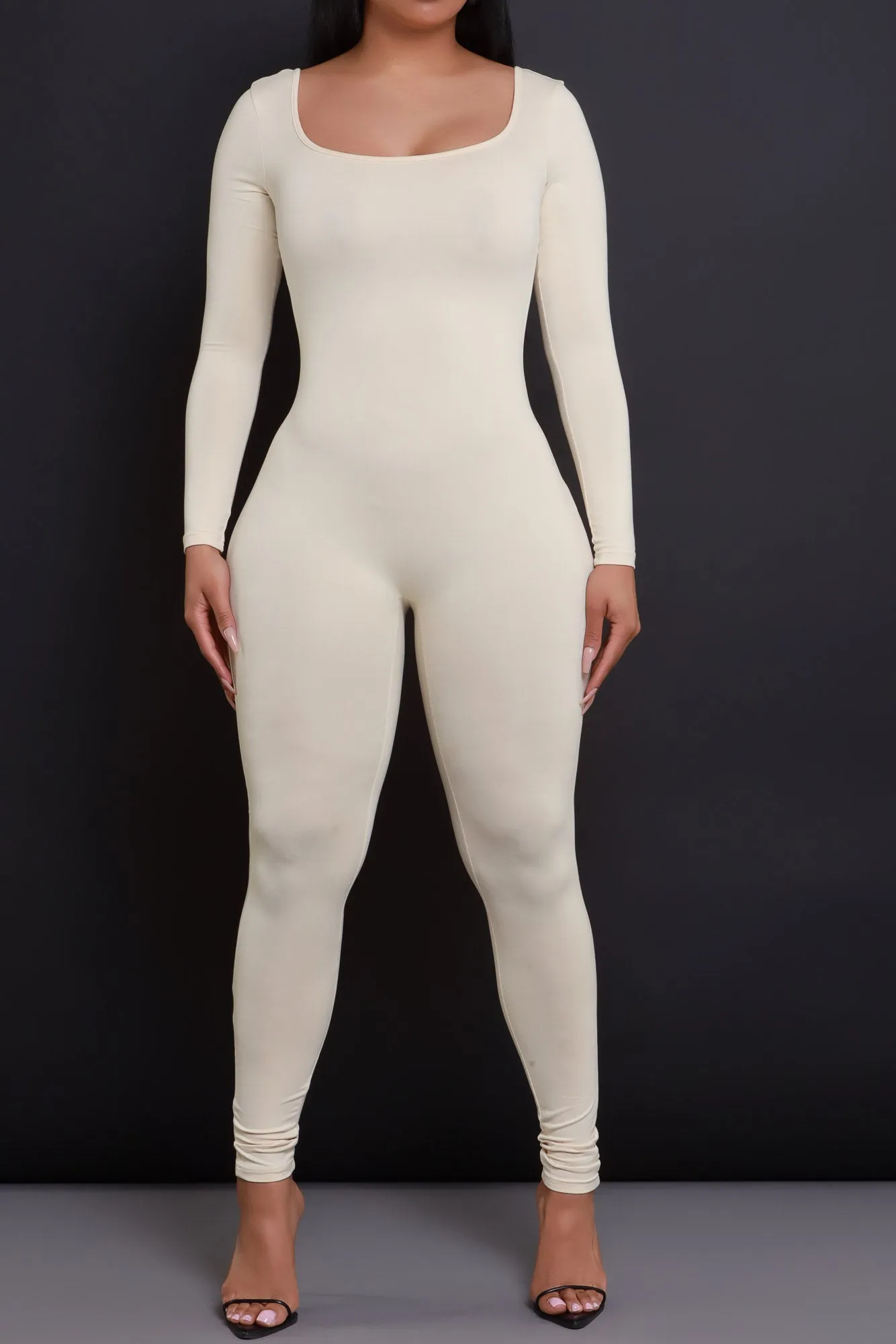 Big Reveal Open Back Jumpsuit - Tan sold by Swankaposh product image thumbnail 3