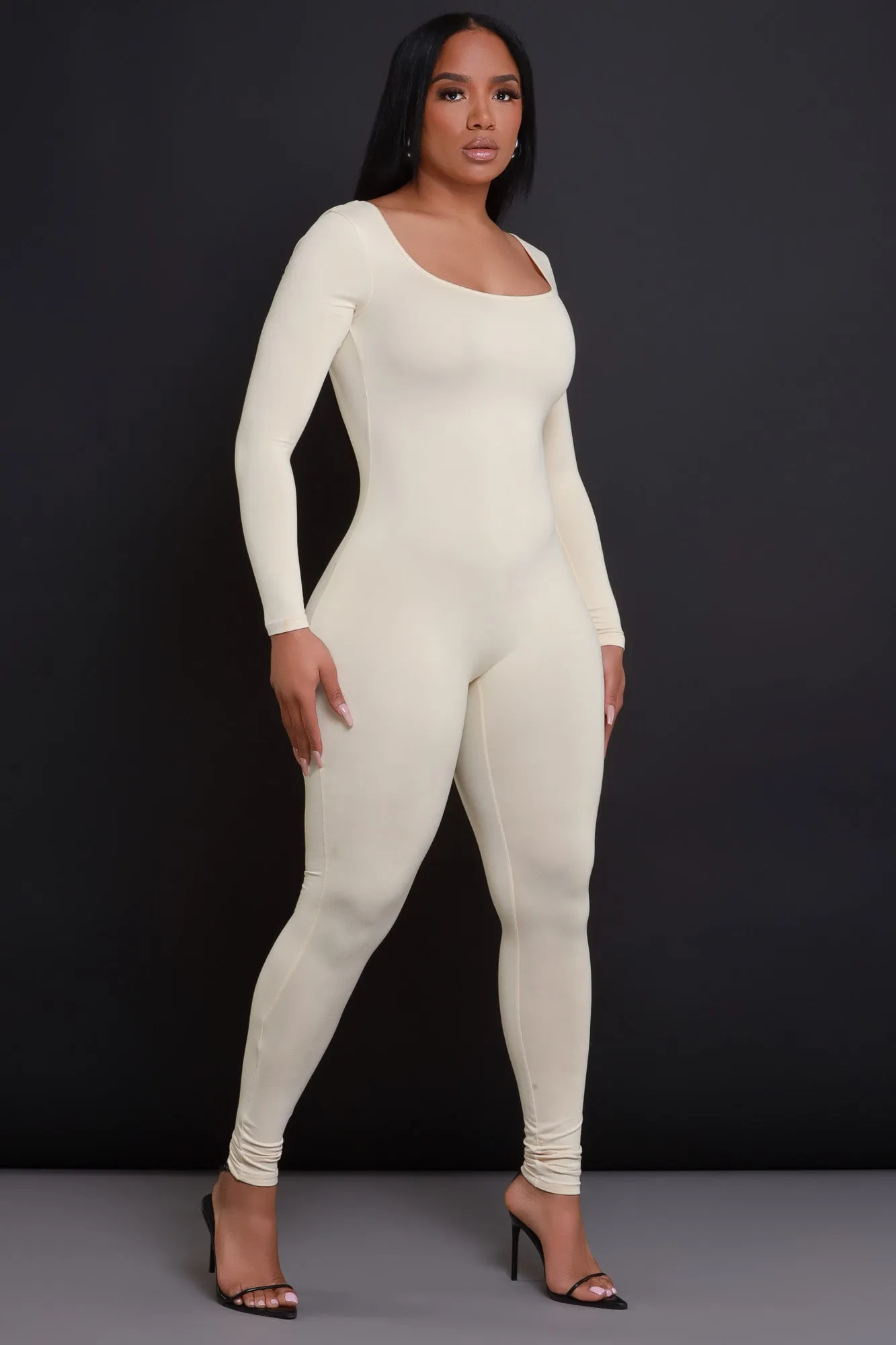 Big Reveal Open Back Jumpsuit - Tan sold by Swankaposh product image thumbnail 4
