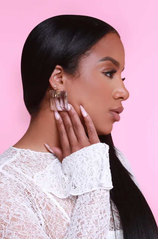 Don't Be Squared Stud Earrings - Clear/Gold sold by Swankaposh