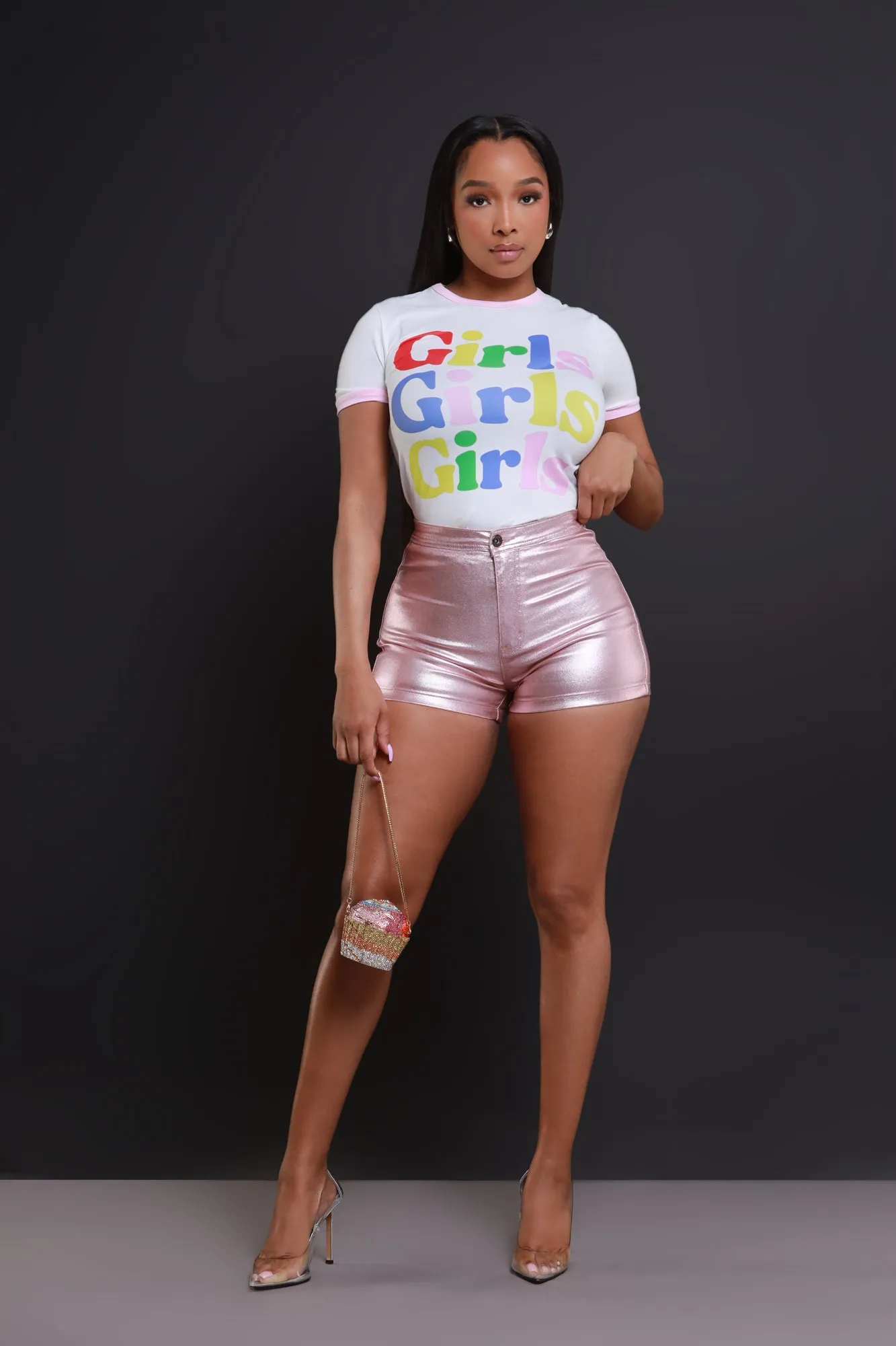 Girls. Girls. Girls Graphic T-Shirt - White sold by Swankaposh product image thumbnail 2