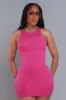 Current Mood Sleeveless Ribbed Mini Dress - Pink sold by Swankaposh